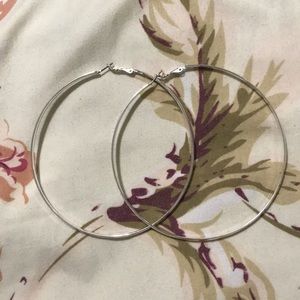 Silver hoop earrings